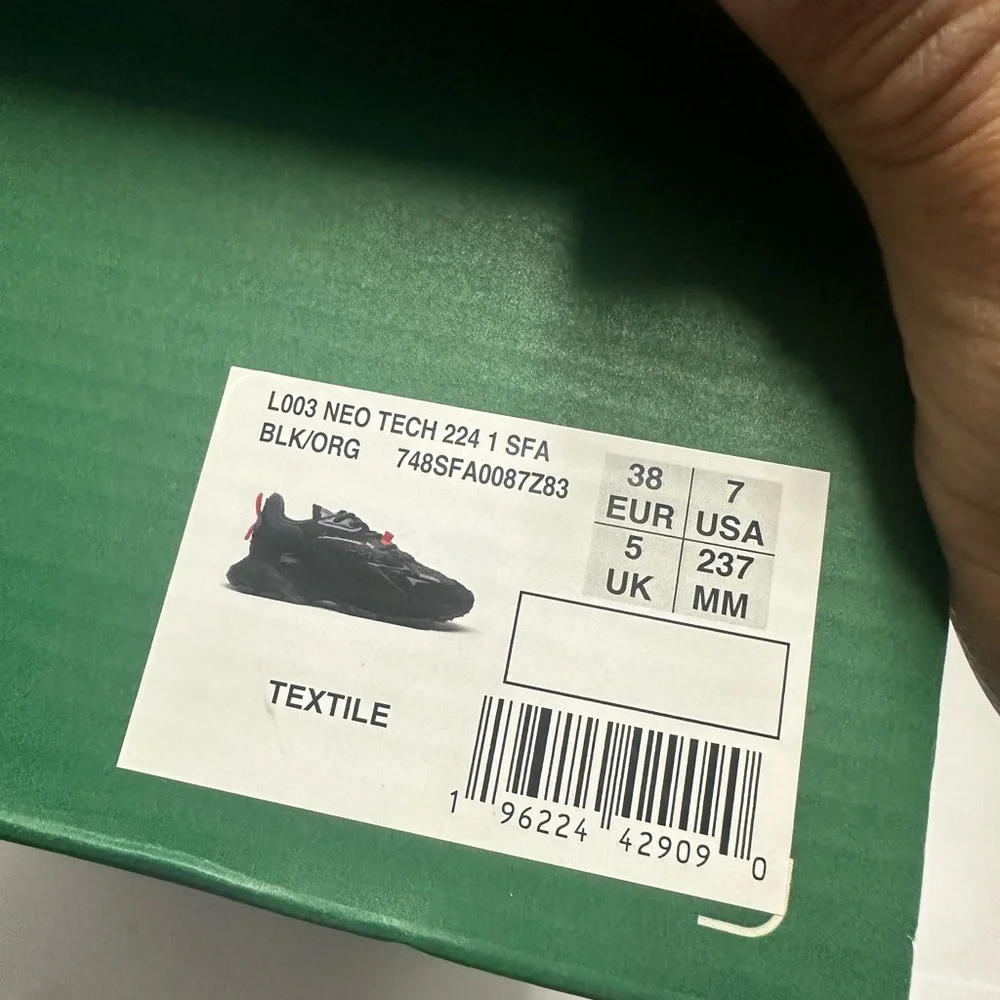 Lacoste L003 Neo Tech Chunky Runner Shoes Women's Size 7 Black Grey - Picture 8 of 8